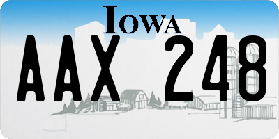 IA license plate AAX248