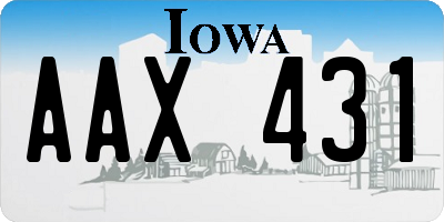 IA license plate AAX431