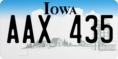 IA license plate AAX435