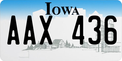 IA license plate AAX436