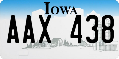 IA license plate AAX438