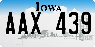 IA license plate AAX439