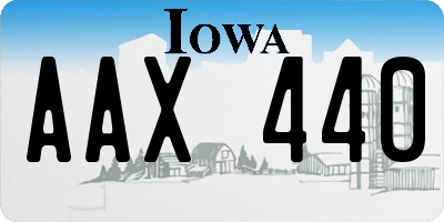 IA license plate AAX440