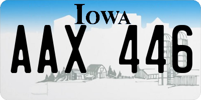 IA license plate AAX446