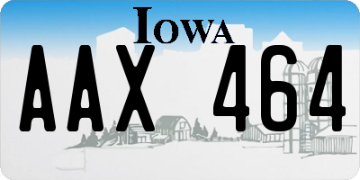 IA license plate AAX464