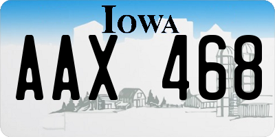 IA license plate AAX468