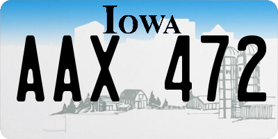 IA license plate AAX472