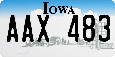 IA license plate AAX483