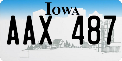 IA license plate AAX487