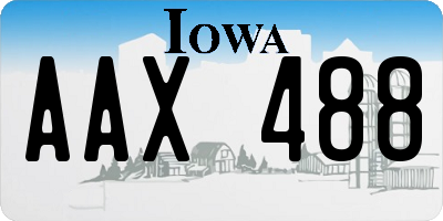 IA license plate AAX488