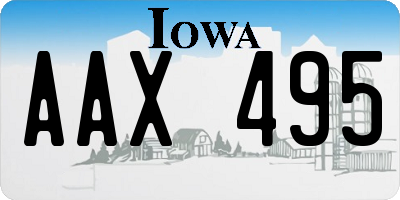 IA license plate AAX495