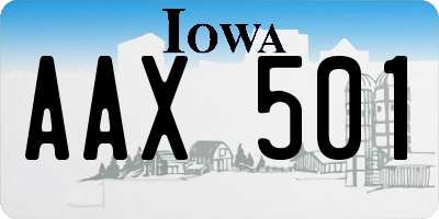 IA license plate AAX501