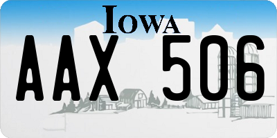 IA license plate AAX506