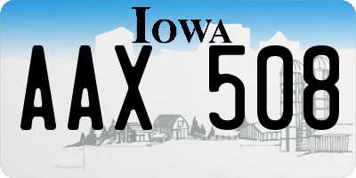 IA license plate AAX508
