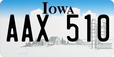 IA license plate AAX510