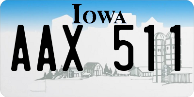 IA license plate AAX511