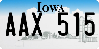 IA license plate AAX515