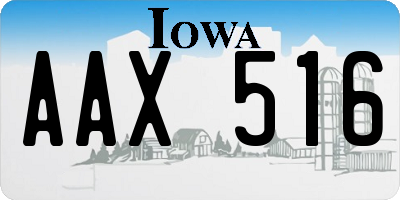 IA license plate AAX516