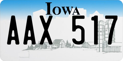 IA license plate AAX517