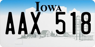 IA license plate AAX518