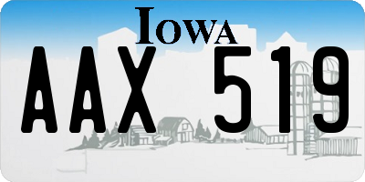 IA license plate AAX519