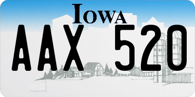 IA license plate AAX520