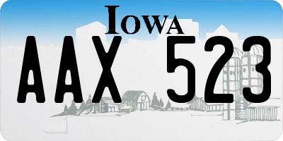 IA license plate AAX523