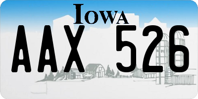 IA license plate AAX526