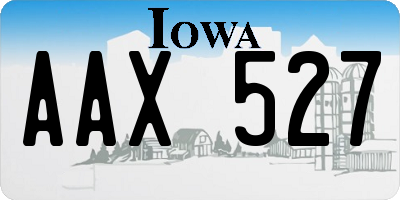 IA license plate AAX527