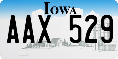 IA license plate AAX529