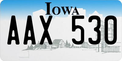 IA license plate AAX530
