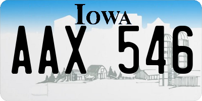IA license plate AAX546