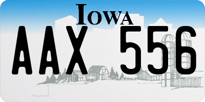 IA license plate AAX556