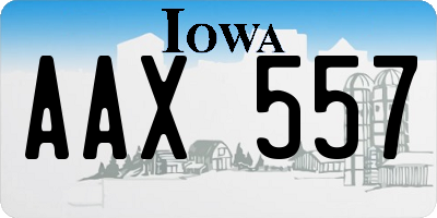 IA license plate AAX557