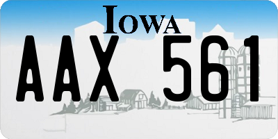 IA license plate AAX561