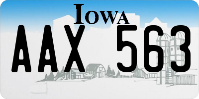 IA license plate AAX563