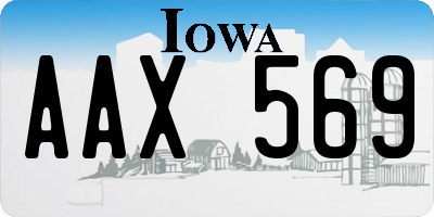 IA license plate AAX569