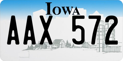 IA license plate AAX572