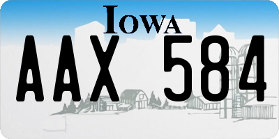 IA license plate AAX584
