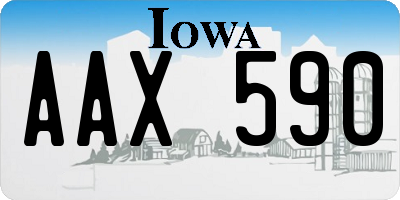 IA license plate AAX590