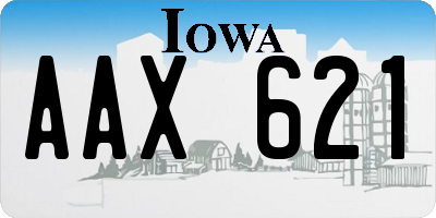 IA license plate AAX621