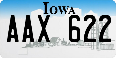 IA license plate AAX622