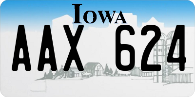 IA license plate AAX624
