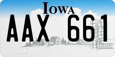 IA license plate AAX661