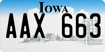 IA license plate AAX663