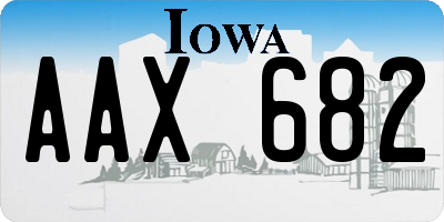 IA license plate AAX682
