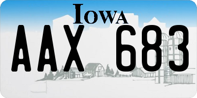 IA license plate AAX683
