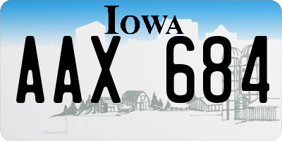 IA license plate AAX684