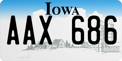IA license plate AAX686