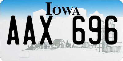 IA license plate AAX696